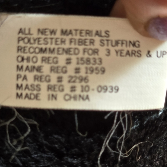 Vintage 80s Fine Toys Black Gorilla Rose Plush Stuffed Animal 12" - Picture 13 of 14